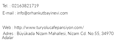 Orhan Kutbay'in Evi telefon numaralar, faks, e-mail, posta adresi ve iletiim bilgileri